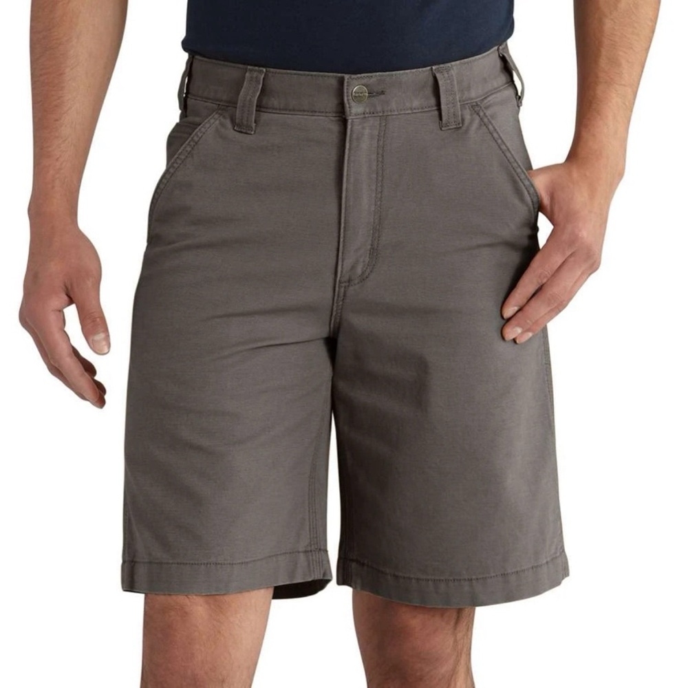 Carhartt Rigby Dungaree Gravel Grey Relaxed Canvas 10” Work Shorts